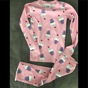 Hanna andersson cupcakes girl pink pajamas size6-7